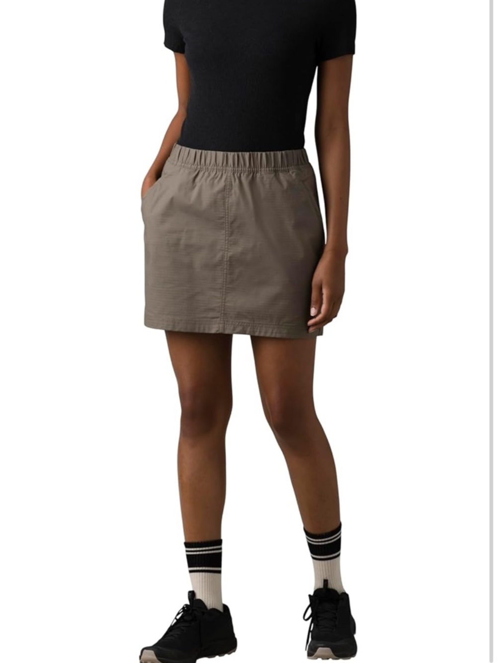 prAna Double Peak Skort Mud Brown Ripstop UPF 50+ Hiking Active Skirt Outdoor 4